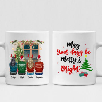 Christmas Best Friend - " May Your Days Be Mery & Bright " Personalized Mug - PHUOC-CML-20220217-03