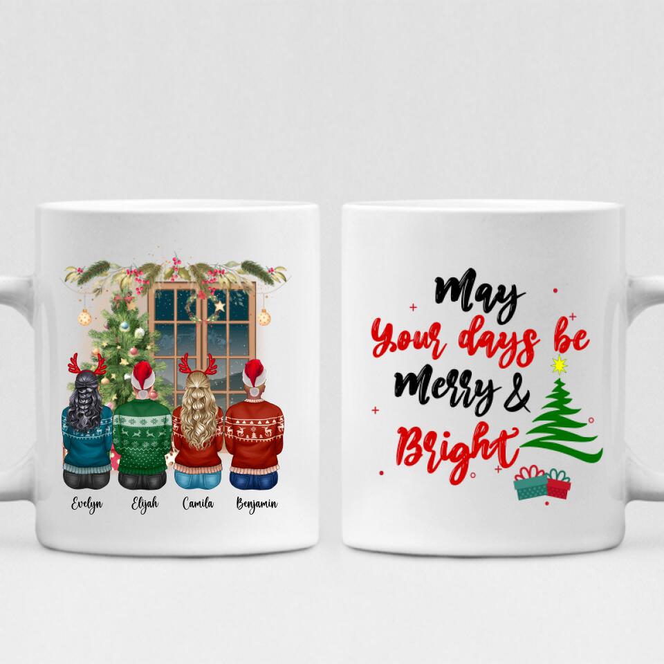Christmas Best Friend - " May Your Days Be Mery & Bright " Personalized Mug - PHUOC-CML-20220217-03