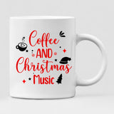 Christmas Best Friends Chibi Cute - " Coffee & Christmas Music " Personalized Mug - CUONG-CML-20220108-01
