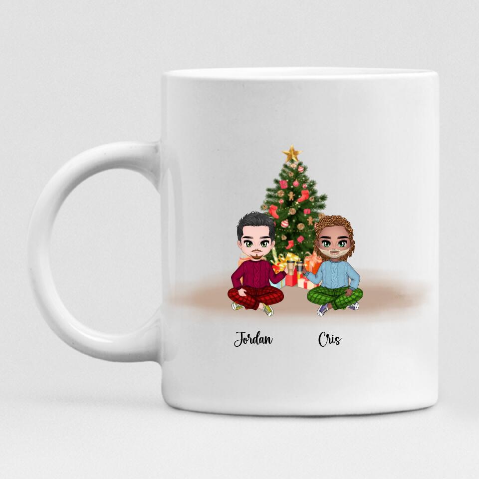 Christmas Best Friends Chibi Cute - " May Your Days Be Mery & Bright " Personalized Mug - CUONG-CML-20220108-01