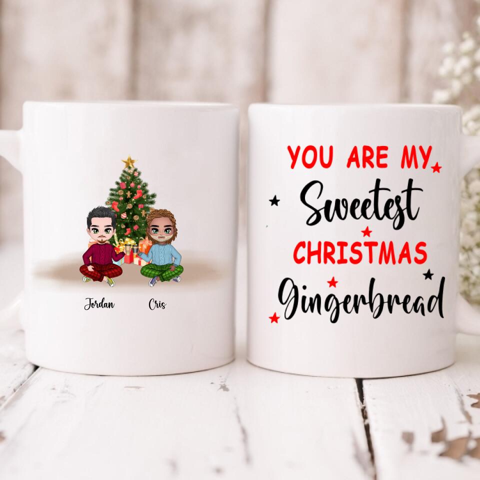 Christmas Best Friends Chibi Cute - " You Are My Sweetest Christmas Gingerbread " Personalized Mug - CUONG-CML-20220108-01