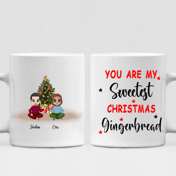 Christmas Best Friends Chibi Cute - " You Are My Sweetest Christmas Gingerbread " Personalized Mug - CUONG-CML-20220108-01