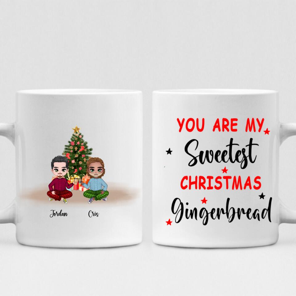 Christmas Best Friends Chibi Cute - " You Are My Sweetest Christmas Gingerbread " Personalized Mug - CUONG-CML-20220108-01