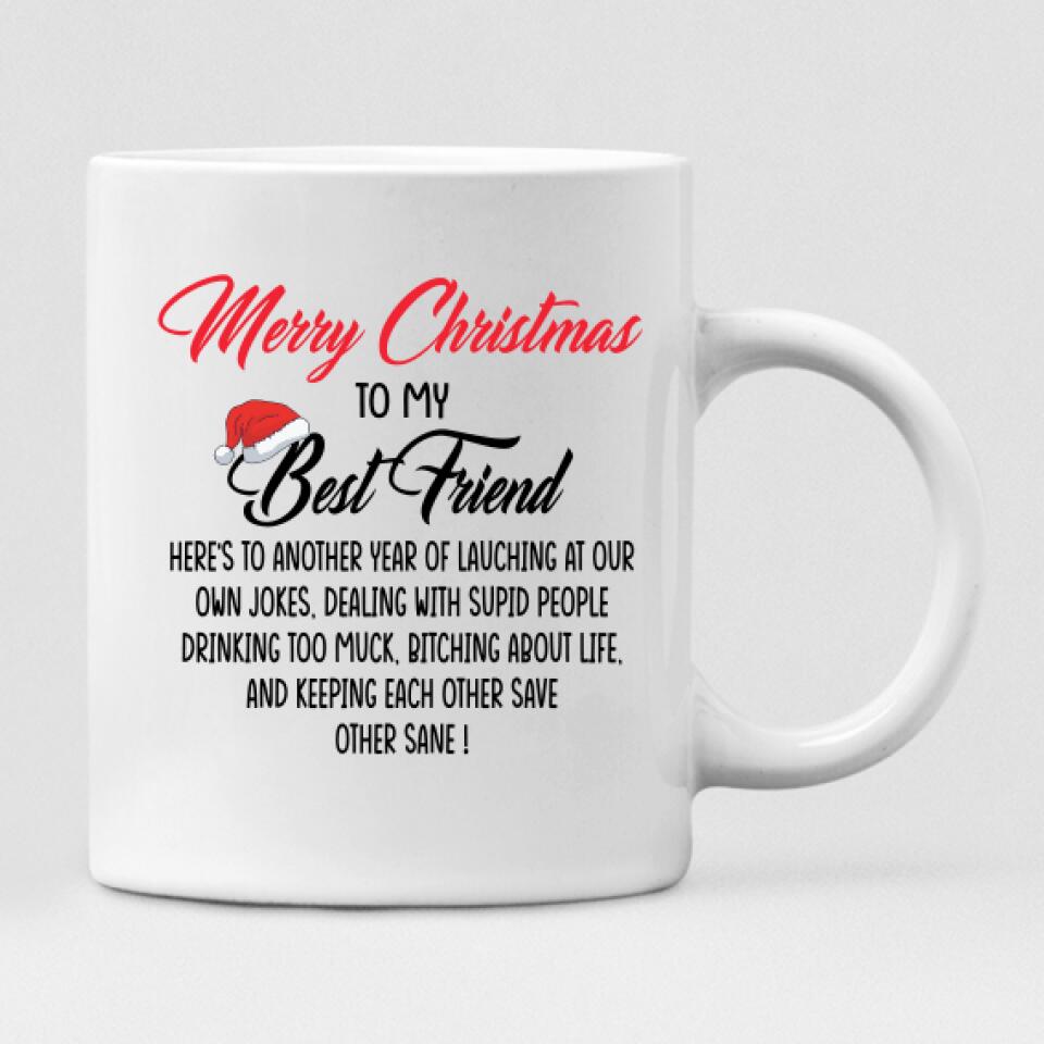 Christmas Best Friends Chibi Cute - " Merry Christmas To My Best Friend ...!  " Personalized Mug - CUONG-CML-20220108-01