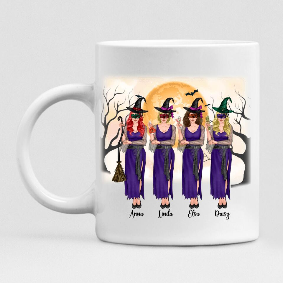 Besties Take Halloween - " We’re Creepy And We’re Kooky Mysterious & Spooky We’re All Together " Personalized Mug - VIEN-CML-20220221-01
