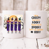 Besties Take Halloween - " We’re Creepy And We’re Kooky Mysterious & Spooky We’re All Together " Personalized Mug - VIEN-CML-20220221-01