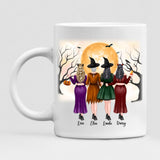 Besties Halloween Party - " We’re Creepy And We’re Kooky Mysterious & Spooky We’re All Together " Personalized Mug - VIEN-CML-20220216-01