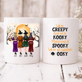 Besties Halloween Party - " We’re Creepy And We’re Kooky Mysterious & Spooky We’re All Together " Personalized Mug - VIEN-CML-20220216-01