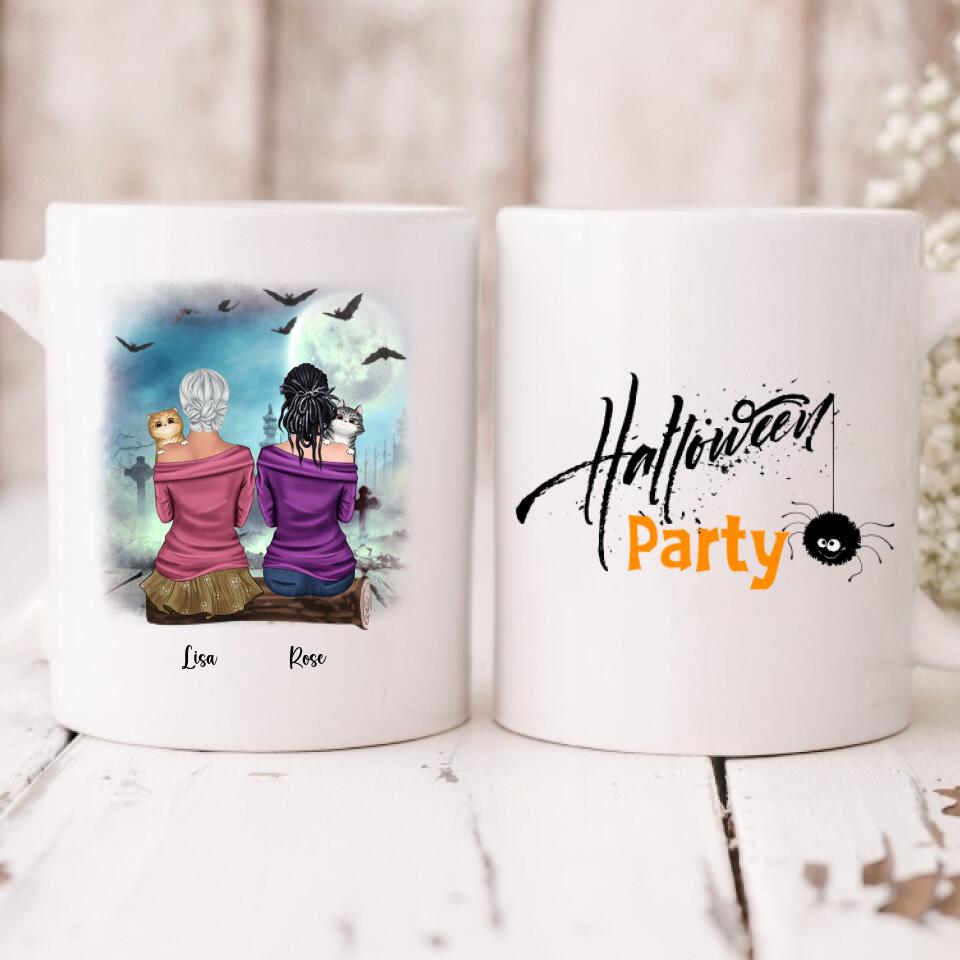 Halloween Costume Girls & Cats - " Halloween Party " Personalized Mug - CUONG-CML-20220108-02
