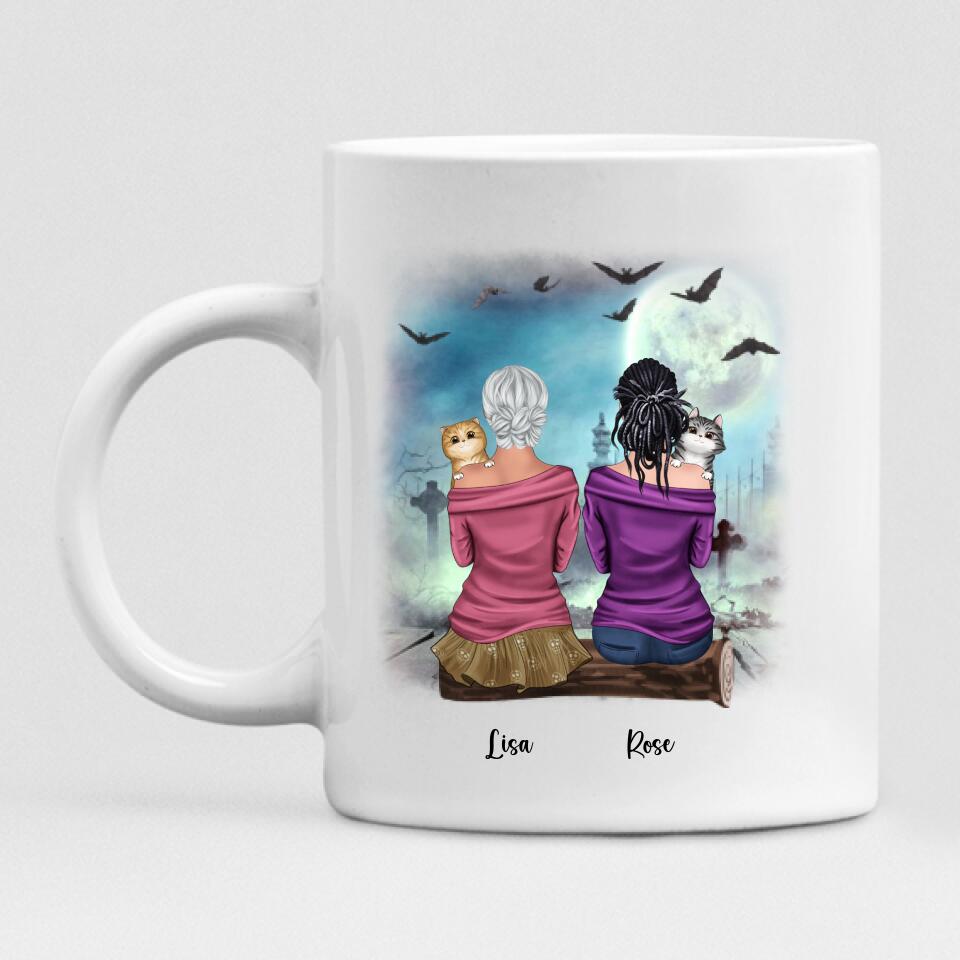 Halloween Costume Girls & Cats - " We’re Creepy And We’re Kooky Mysterious & Spooky We’re All Together " Personalized Mug - CUONG-CML-20220108-02