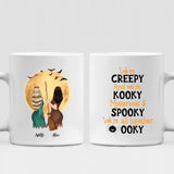 Halloween Besties - " We’re Creepy And We’re Kooky Mysterious & Spooky We’re All Together " Personalized Mug - CUONG-CML-20220108-03