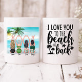 Best Friends Beach Summer - " I Love You To The Beach & Back " Personalized Mug - VIEN-CML-20220218-01