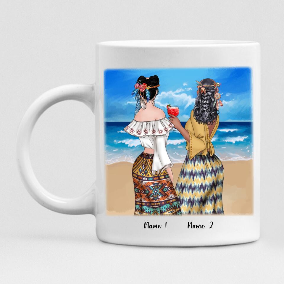 Bohemian Girls - " I Love You To The Beach & Back " Personalized Mug - CUONG-CML-20220104-03