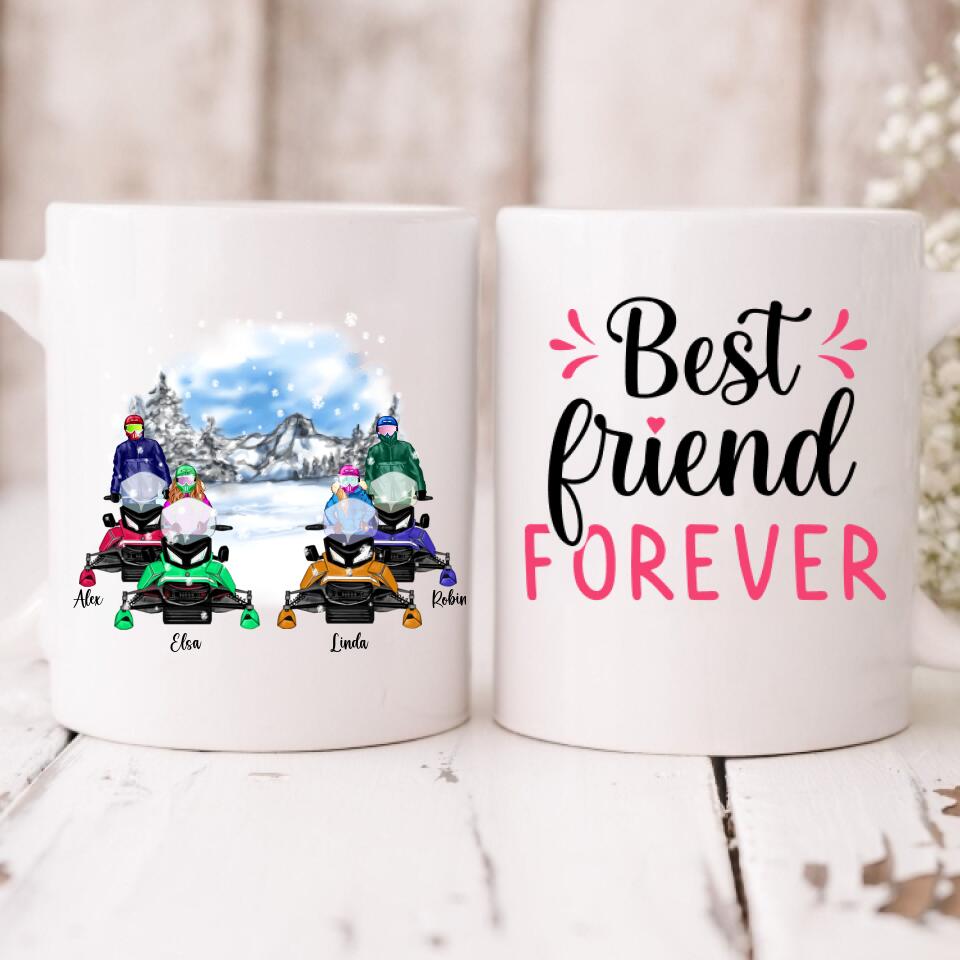 Best Friends Snowmobiling - " Best Friend Forever " Personalized Mug - VIEN-CML-20220214-02