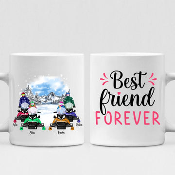 Best Friends Snowmobiling - " Best Friend Forever " Personalized Mug - VIEN-CML-20220214-02