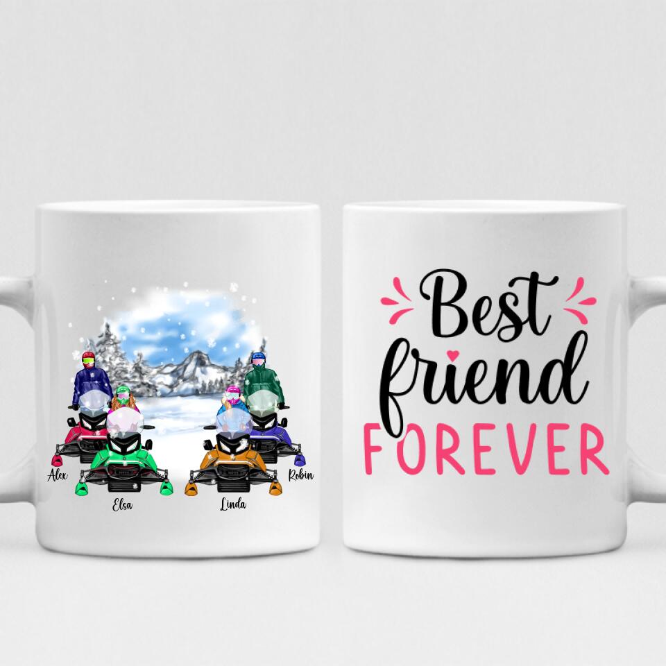 Best Friends Snowmobiling - " Best Friend Forever " Personalized Mug - VIEN-CML-20220214-02