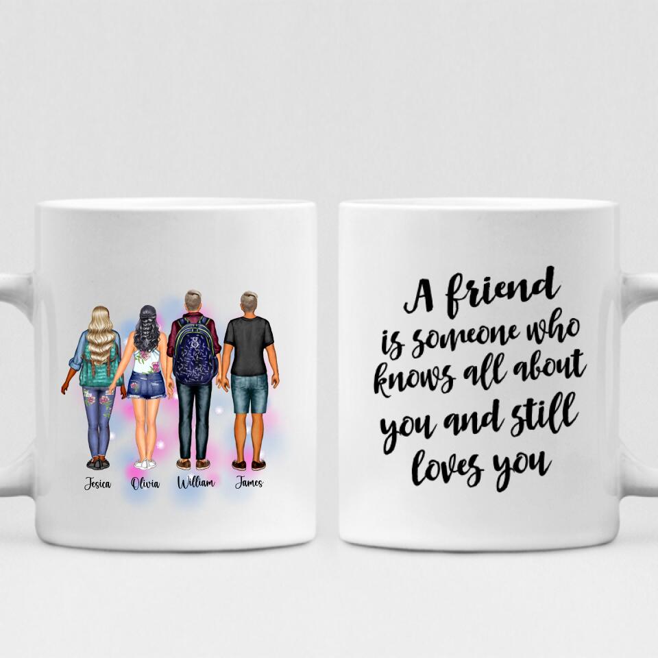 Best Friend - " A Friend Is Someone Who Knows All About You And Still Loves You " Personalized Mug - PHUOC-CML-20220211-01