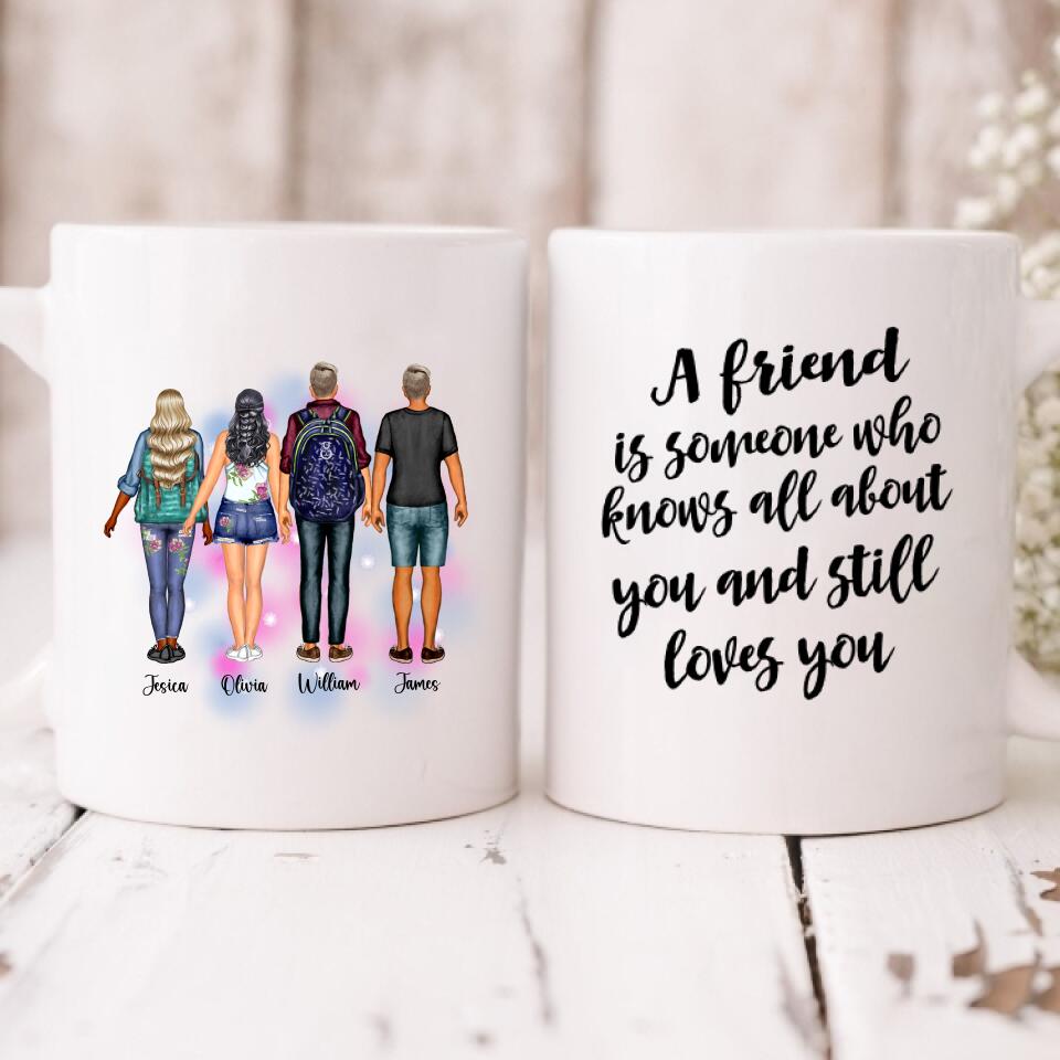 Best Friend - " A Friend Is Someone Who Knows All About You And Still Loves You " Personalized Mug - PHUOC-CML-20220211-01