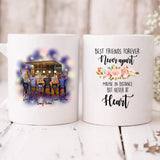 Best Friends Having Fun Pub Bar- " Best Friends Forever Never Apart May Be In Distance But Never At Heart " Personalized Mug - VIEN-CML-20220211-01