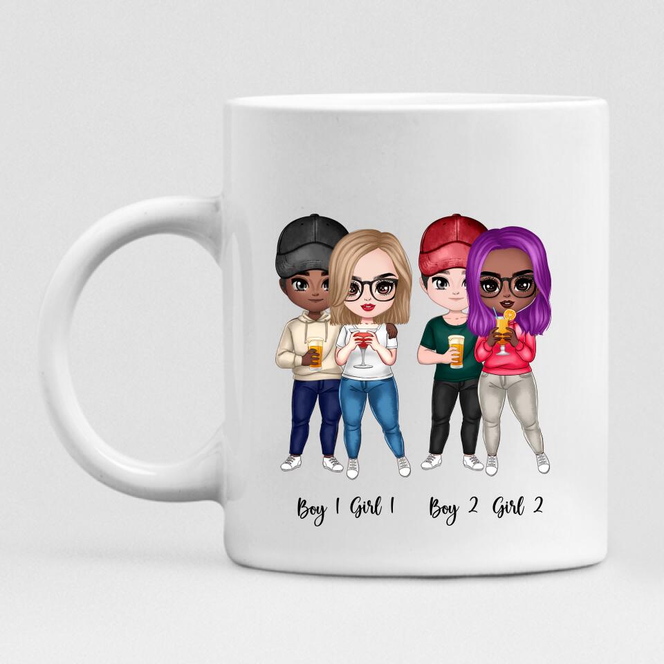 Drinking With Best Friends - " A Good Friend Knows All Your Best Stories. A Best Friend Has Lived Them With You " Personalized Mug - NGUYEN-CML-20220117-01