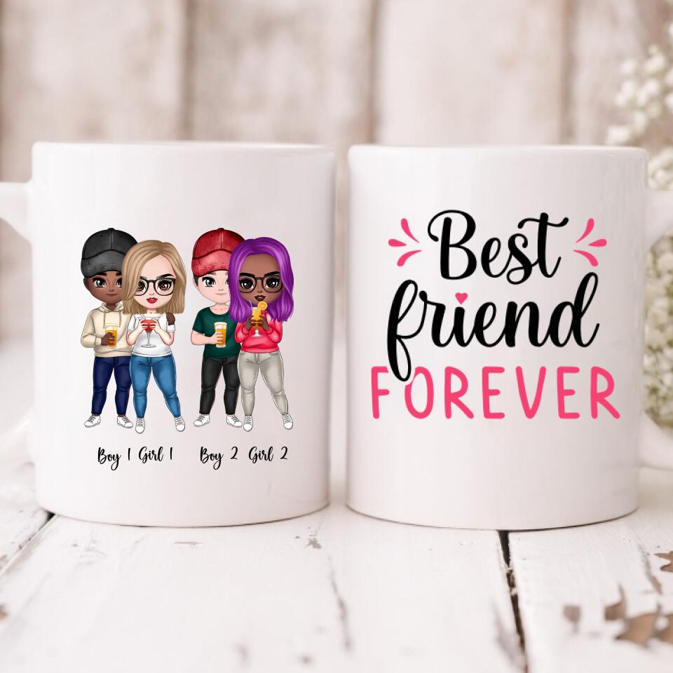 Drinking With Best Friends - " Best Friend Forever " Personalized Mug - NGUYEN-CML-20220117-01