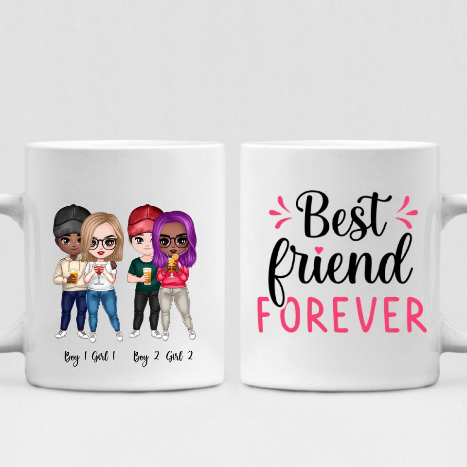 Drinking With Best Friends - " Best Friend Forever " Personalized Mug - NGUYEN-CML-20220117-01