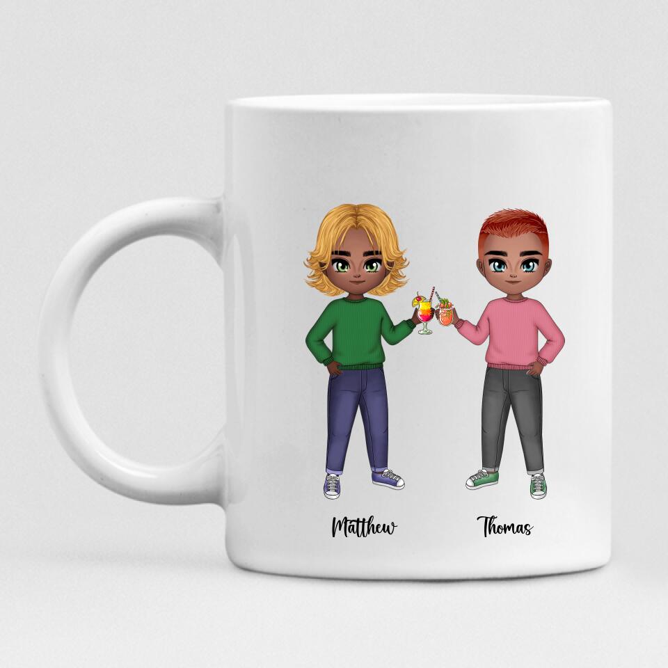 Best Friend Chibi Cute - " Best Friend Forever " Personalized Mug - CUONG-CML-20220107-04