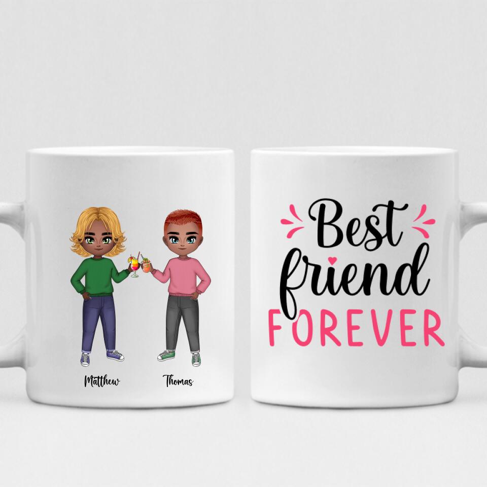 Best Friend Chibi Cute - " Best Friend Forever " Personalized Mug - CUONG-CML-20220107-04