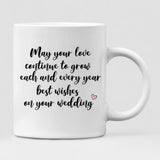 Bride And Groom Wedding - " May Your Love Continue To Grow Each And Every Year Best Wishes On Your Wedding " Personalized Mug - CUONG-CML-20220115-02