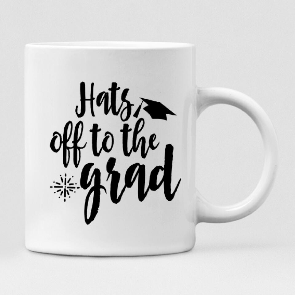 Graduation Boys - " Hats Off To The Grad " Personalized Mug - CUONG-CML-20220115-01
