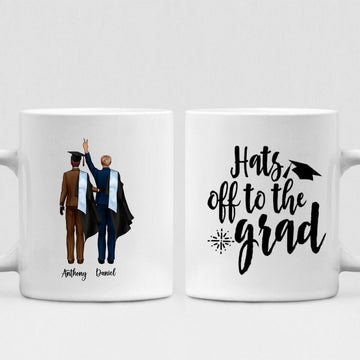 Graduation Boys - " Hats Off To The Grad " Personalized Mug - CUONG-CML-20220115-01