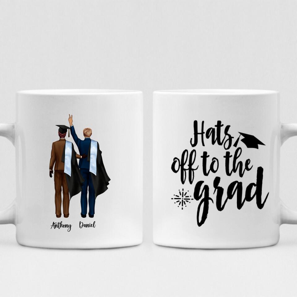 Graduation Boys - " Hats Off To The Grad " Personalized Mug - CUONG-CML-20220115-01