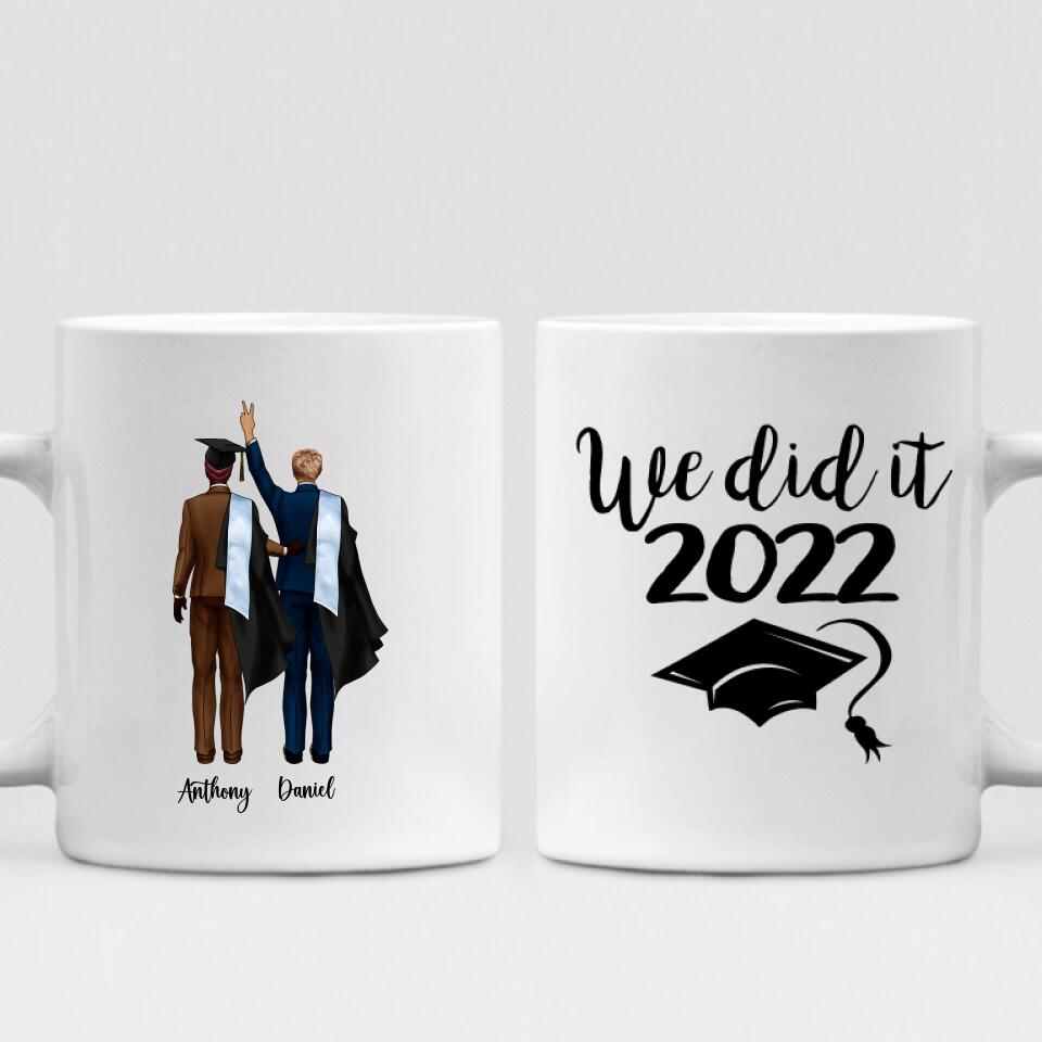 Graduation Boys - " We Did It 2022 " Personalized Mug - CUONG-CML-20220115-01