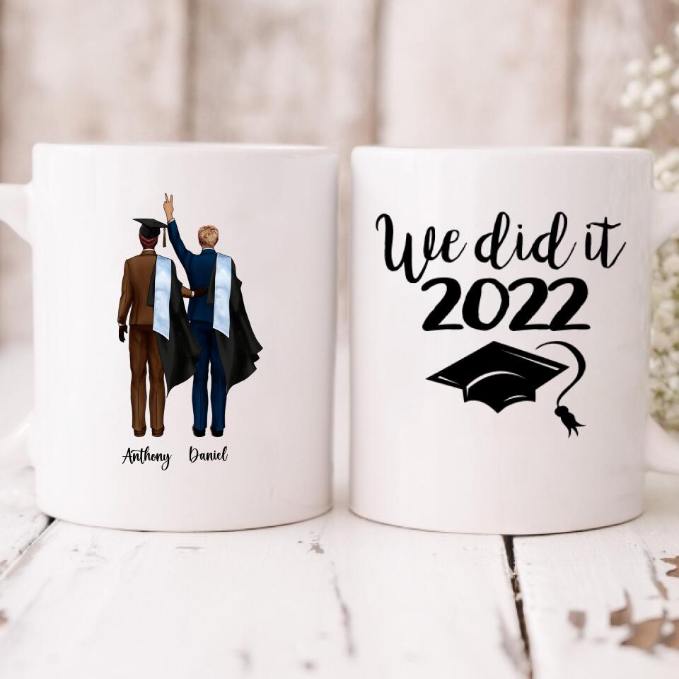 Graduation Boys - " We Did It 2022 " Personalized Mug - CUONG-CML-20220115-01