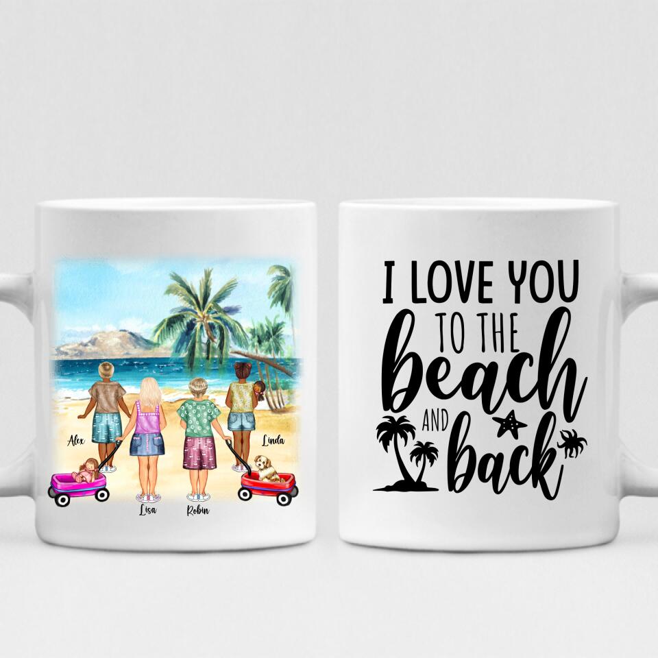 Summer Beach Best Friends - " I Love You To The Beach & Back " Personalized Mug - VIEN-CML-20220212-01