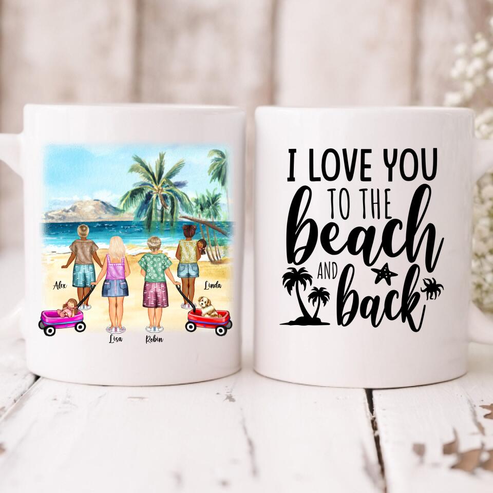 Summer Beach Best Friends - " I Love You To The Beach & Back " Personalized Mug - VIEN-CML-20220212-01
