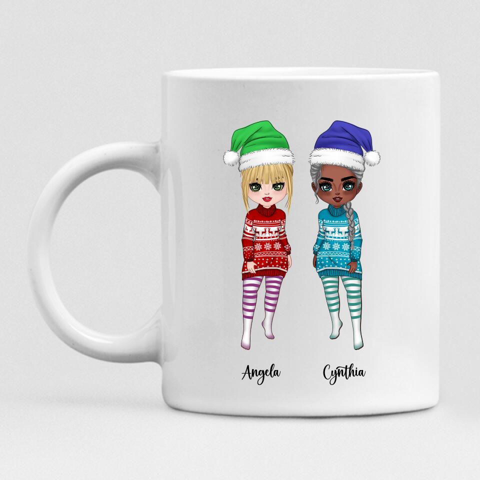 Christmas Girls Chibi Cute - " Merry Christmas To My Best Friend Here’s To Another Year Of... " Personalized Mug - CUONG-CML-20220107-05