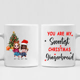 Christmas Besties Chibi Cute - " You Are My Sweetest Christmas Gingerbread " Personalized Mug - NGUYEN-CML-20220112-01