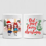 Merry Christmas Best Friends Wool Pajamas Chibi Cute - " Did Girl Loves Christmas " Personalized Mug - VIEN-CML-20220108-03