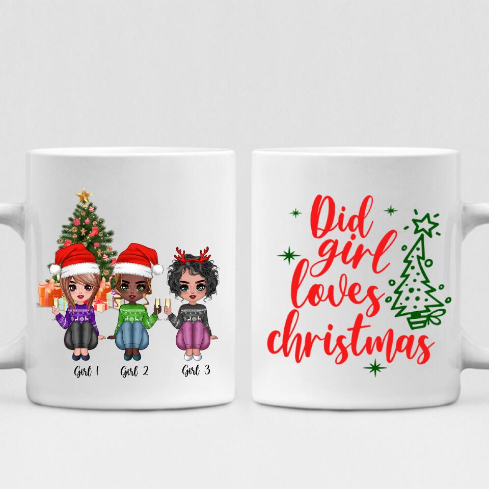 Christmas Best Friends Chibi Cute - " Did Girl Loves Christmas " Personalized Mug - NGUYEN-CML-20220107-02
