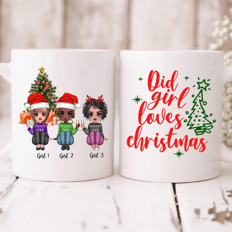 Christmas Best Friends Chibi Cute - " Did Girl Loves Christmas " Personalized Mug - NGUYEN-CML-20220107-02
