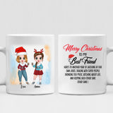 Xmas Besties Chibi Cute - " Merry Christmas To My Best Friend Here’s To Another Year Of... " Personalized Mug - VIEN-CML-20220107-04