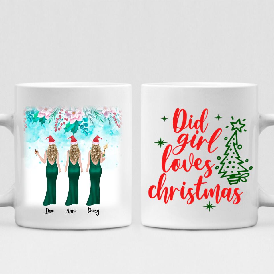 Besties Celebrate Christmas - " Did Girl Loves Christmas " Personalized Mug - VIEN-CML-20220110-04