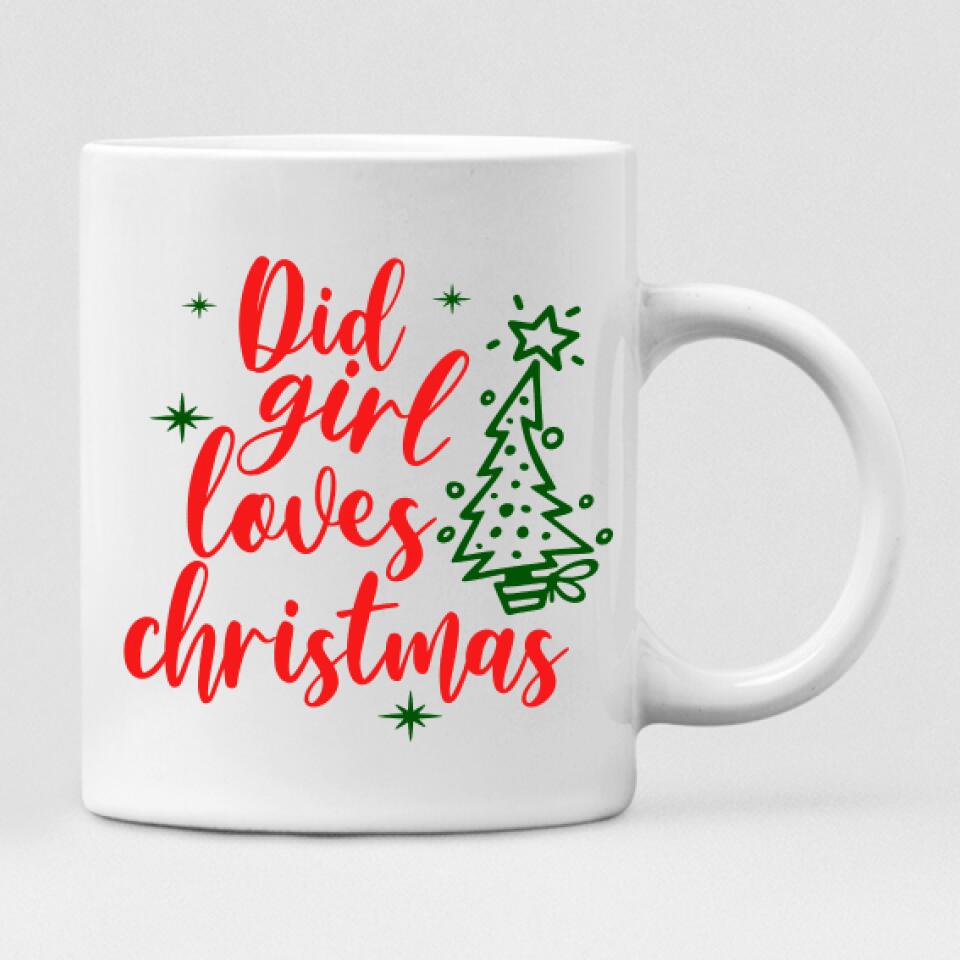 Christmas Girls - " Did Girl Loves Christmas " Personalized Mug - VIEN-CML-20220223-02