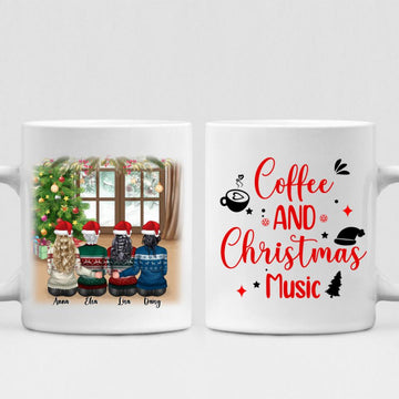 Merry Christmas Besties - " Coffee & Christmas Music " Personalized Mug - VIEN-CML-20220219-01