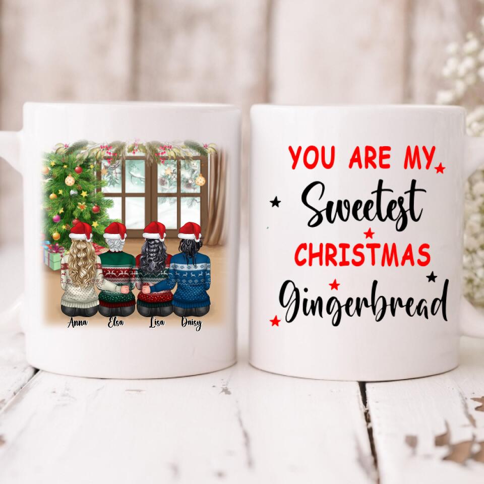 Merry Christmas Besties - " You Are My Sweetest Christmas Gingerbread " Personalized Mug - VIEN-CML-20220219-01