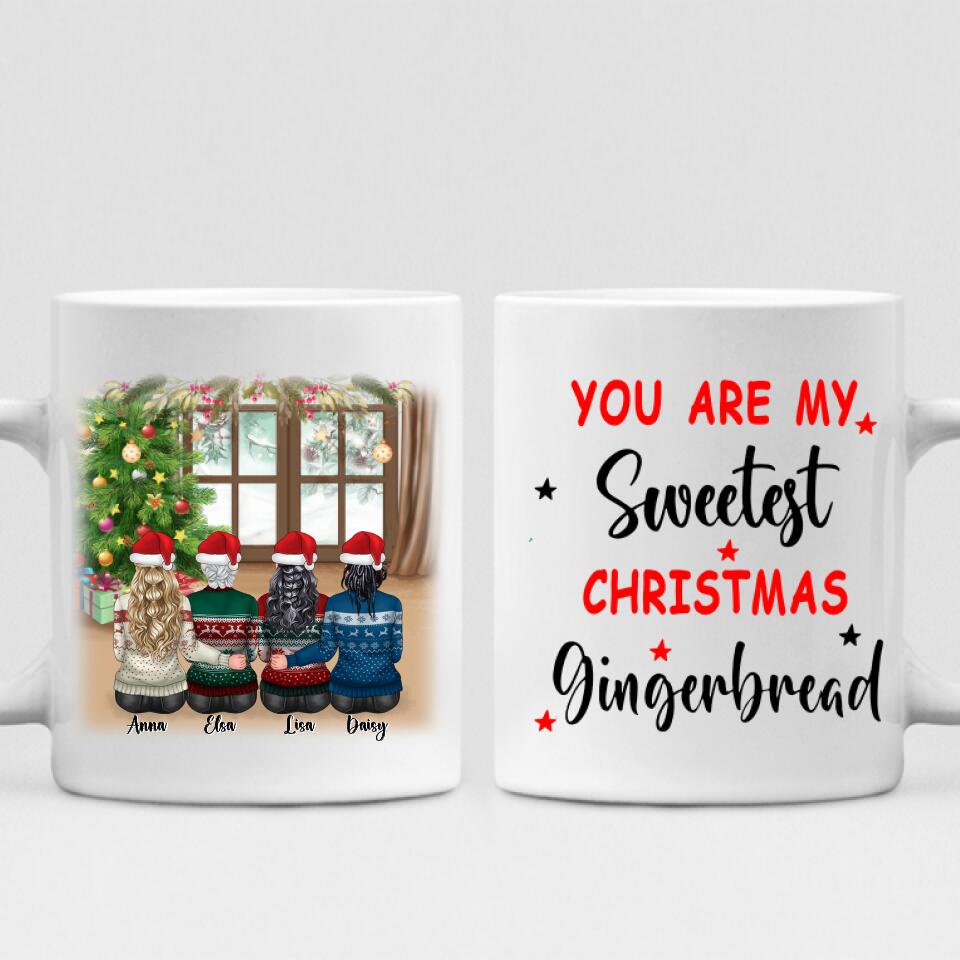 Merry Christmas Besties - " You Are My Sweetest Christmas Gingerbread " Personalized Mug - VIEN-CML-20220219-01