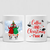 Grandmother Christmas - " Coffee & Christmas Music " Personalized Mug - VIEN-CML-20220106-05