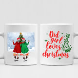 Grandmother Christmas - " Did Girl Loves Christmas " Personalized Mug - VIEN-CML-20220106-05