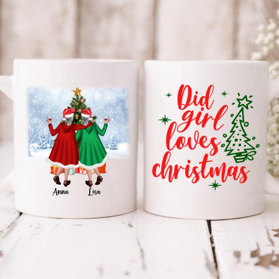 Grandmother Christmas - " Did Girl Loves Christmas " Personalized Mug - VIEN-CML-20220106-05